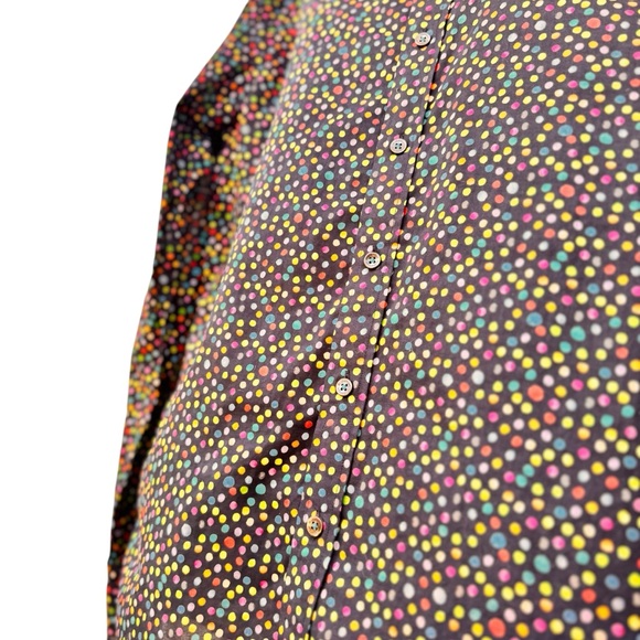 Bugatchi Men's Multicolor Polka Dot Shirt | Shaped Fit | Size L by measurements - Picture 5 of 14